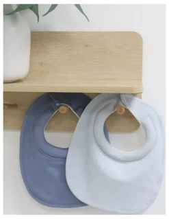 Bubba Blue Sundae Dribble Bibs 2 Pack in Chestnut