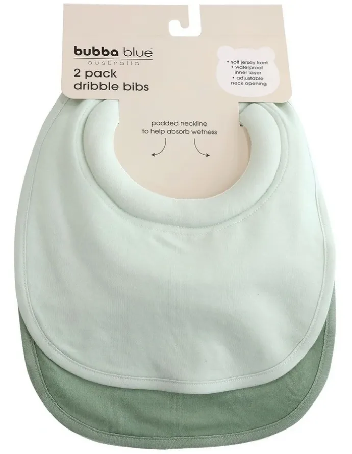 Bubba Blue Sundae Dribble Bibs 2 Pack in Greentea