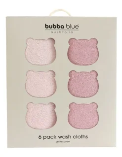 Bubba Blue Sundae Face Washers 6 Pack in Cupcake
