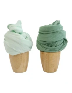 Bubba Blue Sundae Muslin Wraps Pack of 2 in Greentea