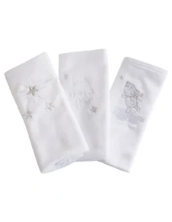 Bubba Blue Wish Upon A Star Face Washers 3 Pack in White