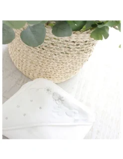 Bubba Blue Wish Upon A Star White Hooded Bath Towel in White