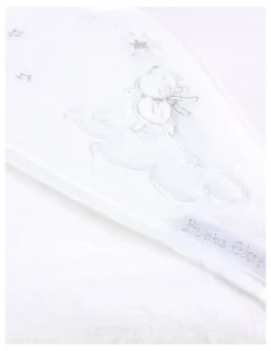 Bubba Blue Wish Upon A Star White Hooded Bath Towel in White
