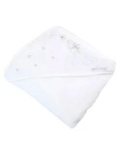 Bubba Blue Wish Upon A Star White Hooded Bath Towel in White