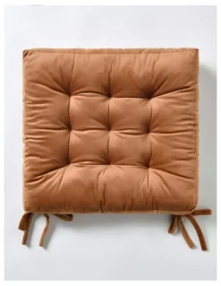 Cadence & Co. Vivienne Velvet Seat Cushion Pack of 4 in Cinnamon