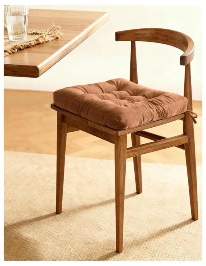 Cadence & Co. Vivienne Velvet Seat Cushion Pack of 4 in Cinnamon