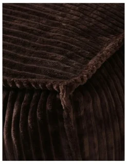 Cadence & Co. Wilde Ribbed Luxe Fleece Bean Bag Lounge Cover in Chestnut Brown