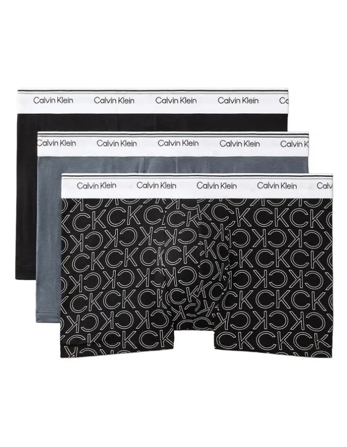 Calvin Klein Balance Cotton Stretch Trunks 3 Pack in Multi