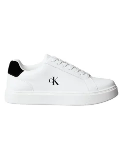 Calvin Klein Classic Cupsole Laceup Trainer Shoes in White