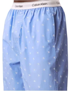 Calvin Klein Cotton Poplin Sleep Pants in Blue