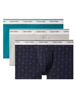Calvin Klein Cotton Stretch Balance Trunks 3 Pack in Multi