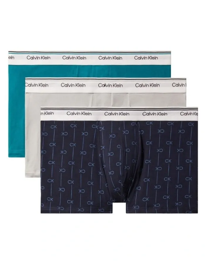 Calvin Klein Cotton Stretch Balance Trunks 3 Pack in Multi