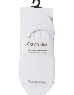Calvin Klein Diamond Openwork Liner 2 Pack Socks in White