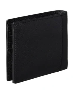 Calvin Klein Foil Emboss Ew Bill Fold With Coin Wallet in Black