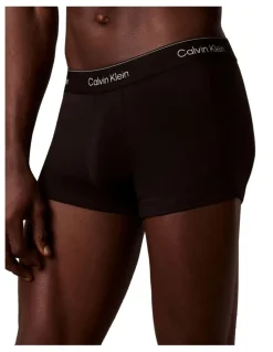 Calvin Klein Icon Cotton Low Rise Trunks Pack Of 7 in Black