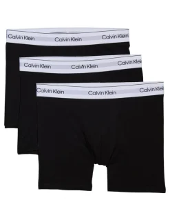 Calvin Klein Icon Cotton Relaxed Fit Trunks 3 Pack in Black