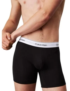 Calvin Klein Icon Cotton Relaxed Fit Trunks 3 Pack in Black