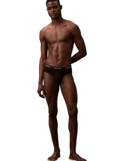 Calvin Klein Icon Cotton Stretch Hip Brief Pack Of 5 in Black