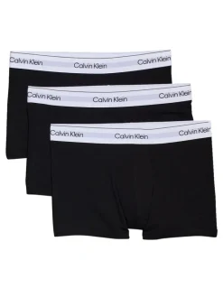 Calvin Klein Icon Cotton Trunks 3 Pack in Black