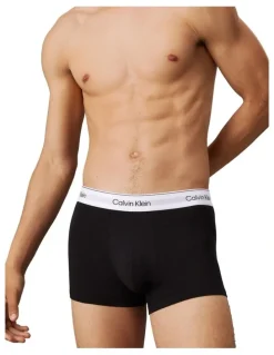 Calvin Klein Icon Cotton Trunks 3 Pack in Black