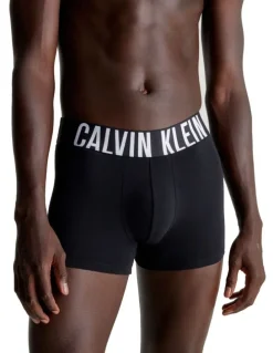 Calvin Klein Intense Power Cotton Trunks 3 Pack in Black