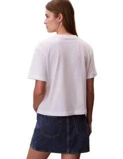 Calvin Klein Jeans Short Sleeve Boxy Graphic T-shirt in Bright White