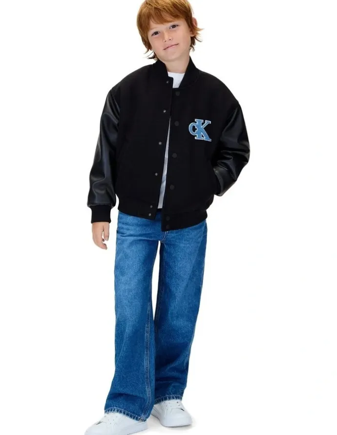 Calvin Klein Jeans Varsity Jacket (8-16 Years) in Black