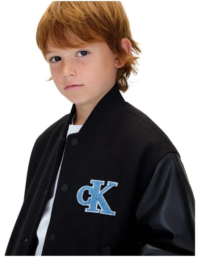 Calvin Klein Jeans Varsity Jacket (8-16 Years) in Black