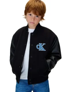 Calvin Klein Jeans Varsity Jacket (8-16 Years) in Black