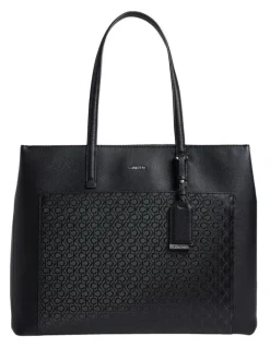 Calvin Klein Logo Tote Bag in Black