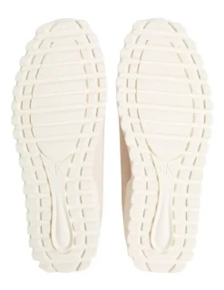 Calvin Klein Low Profile Suede Runners in Light Cashew
