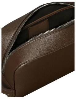 Calvin Klein Micropebble Washbag in Brown