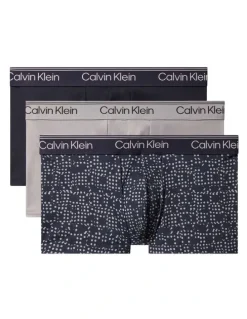 Calvin Klein Micro Stretch Low Rise Trunks 3 Pack in Multi