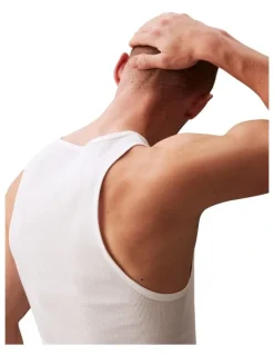 Calvin Klein 3 Pack Cotton Classics Singlet in White