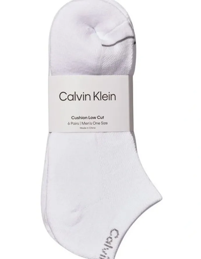 Calvin Klein Sports Lowcut Socks 6 Pack in White