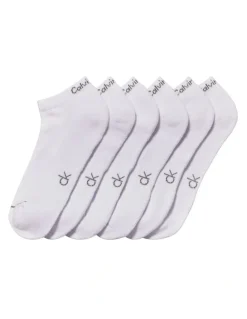Calvin Klein Sports Lowcut Socks 6 Pack in White