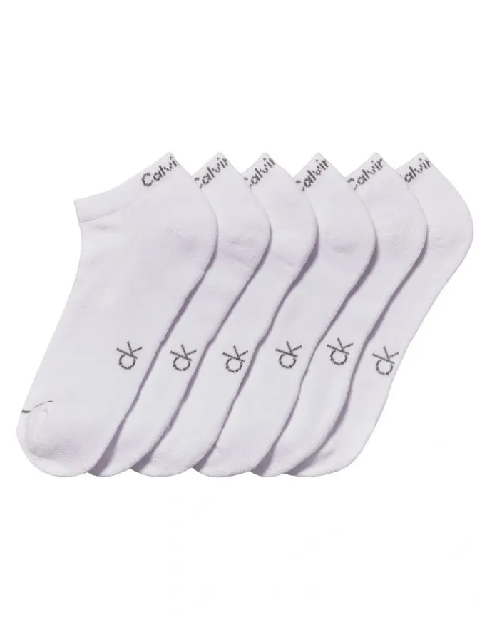 Calvin Klein Sports Lowcut Socks 6 Pack in White