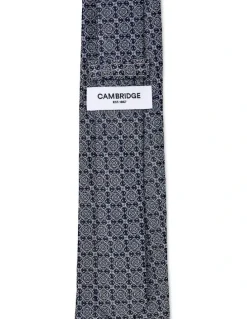 Cambridge Astrolabe Silk Tie In Pink