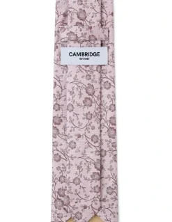 Cambridge Blossoms Silk Tie In Pink