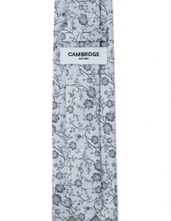 Cambridge Blossoms Silk Tie In Sky