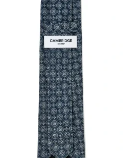 Cambridge Double Foulard Silk Tie In Teal
