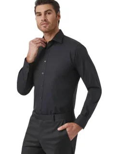 Cambridge Preston Modern Fit Shirt in Black