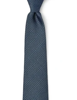 Cambridge Textured Stripe Silk Tie In Teal