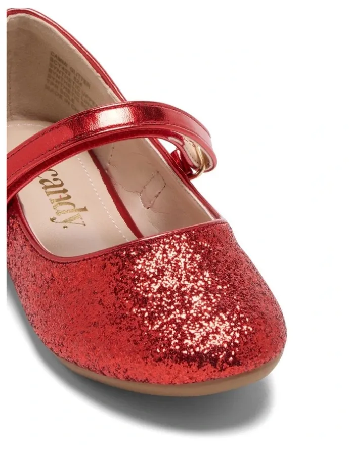 Candy Cammi Glitter Shoes in Red