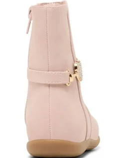 Candy Elise Heart Boots In Blush