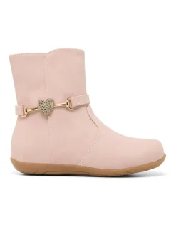 Candy Elise Heart Boots In Blush