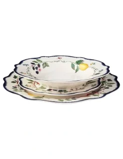 Casa Domani Frutta Scallop Rim 12 Piece Dinner Set Gift Boxed in Multi