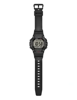 CASIO Resin Digital AE1600H-1A Watch in Black
