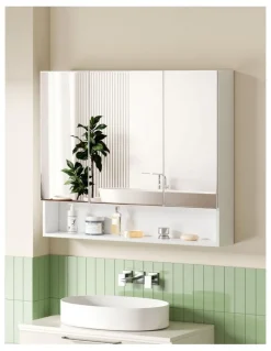 Cefito Adjustable Bathroom Mirror 900x750mm in White