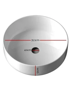 Cefito Bathroom Basin Ceramic Vanity Round 46cm